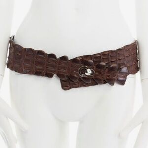VINTAGE FENDI WIDE CROCODILE BELT​​​